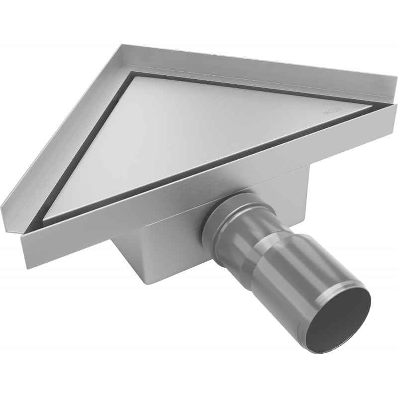 Mexen Flat-T M13 triangular floor drain 20 x 20 cm, inox - 1010320