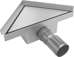 Mexen Flat triangular floor drain 20 x 20 cm, Chrome - 1010320