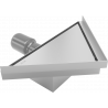 Mexen Flat triangular floor drain 20 x 20 cm, Chrome - 1010320