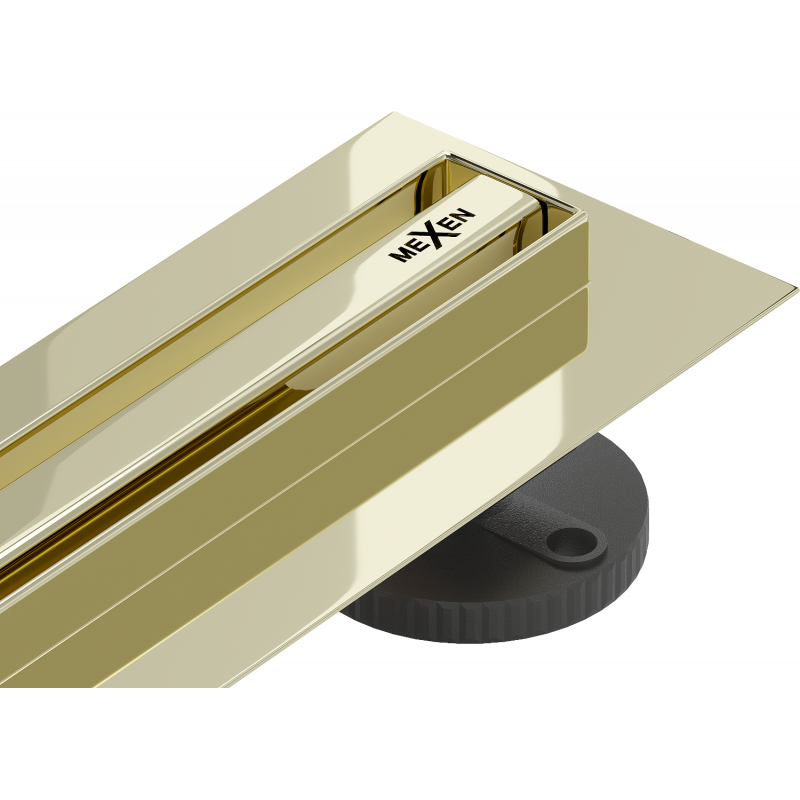 Mexen Flat 360° Slim swivel linear drain 60 cm, Gold - 1541060