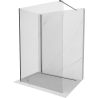 Mexen Kioto Walk-in Shower Wall 100 x 80 cm, Transparent, Gun Gray Brushed - 800-100-212-66-00-080