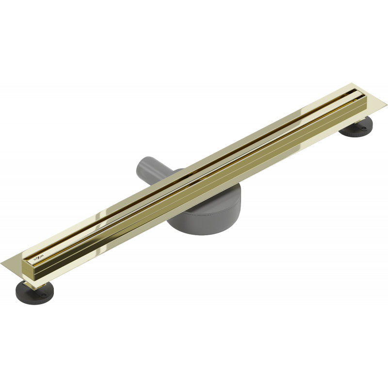 Mexen Flat 360° Slim rotary linear drain 60 cm, gold - 1541060