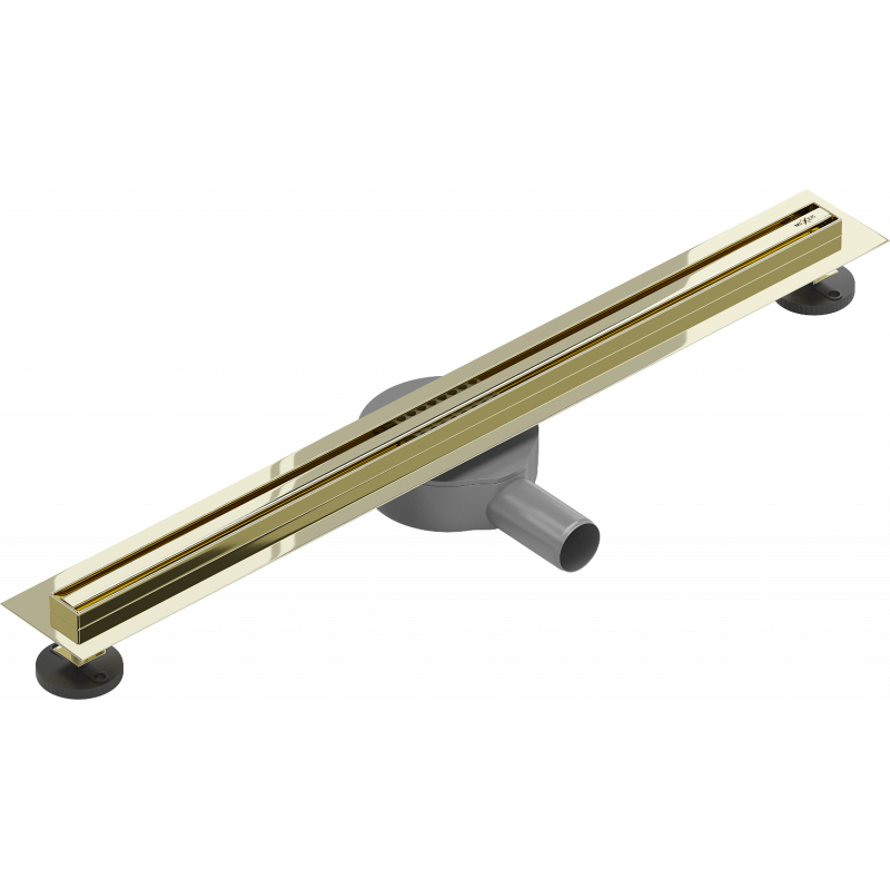 Mexen Flat 360° Slim rotary linear drain 60 cm, gold - 1541060