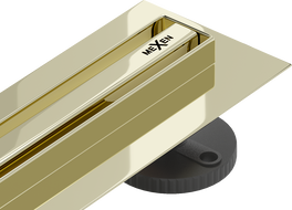 Mexen Flat 360° Slim 110 cm Rotatable Linear Drain, Gold - 1541110