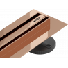 Mexen Flat 360° Slim 80 cm Rotatable Linear Drain, Rose Gold - 1641080