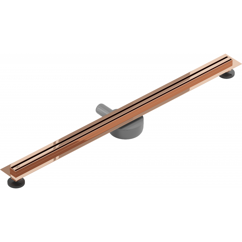 Mexen Flat 360° Slim 360° Horizontal Linear Drain 80 cm, Rose Gold - 1641080