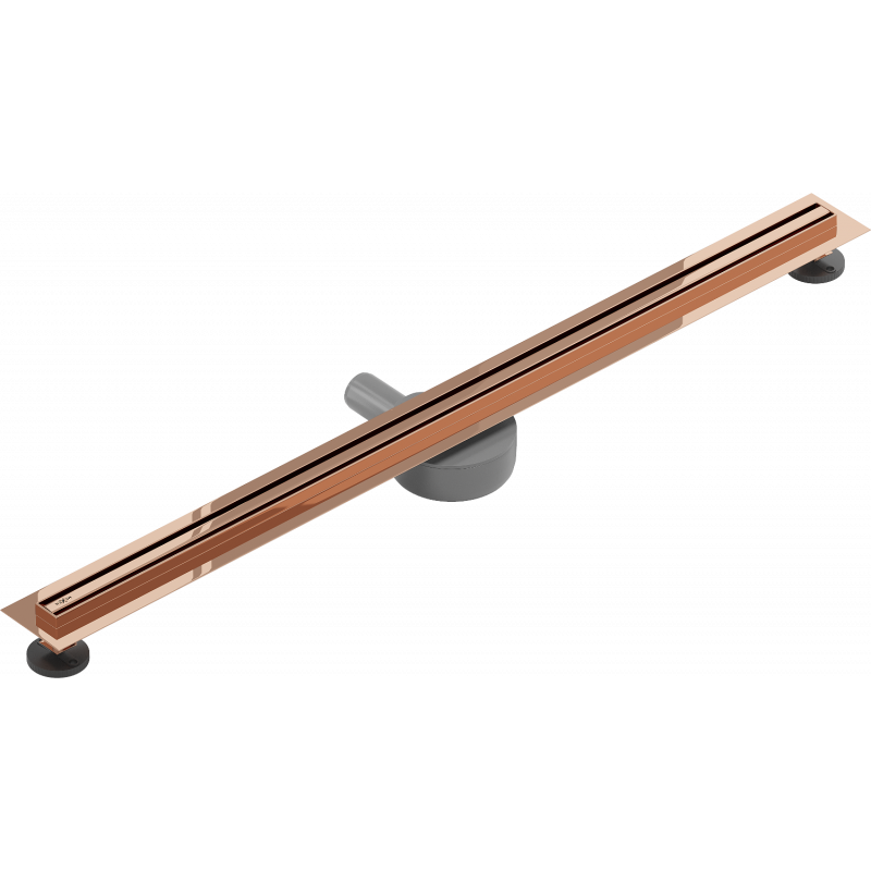 Mexen Flat 360° Slim 80 cm Rotatable Linear Drain, Rose Gold - 1641080