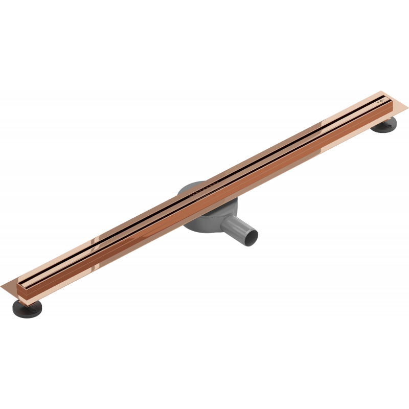 Mexen Flat 360° Slim 360° Horizontal Linear Drain 80 cm, Rose Gold - 1641080