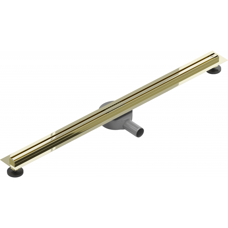 Mexen Flat 360° Slim rotatable linear drain 100 cm, gold - 1541100