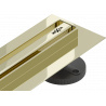 Mexen Flat 360° Slim swivel linear drain 70 cm, Gold - 1541070
