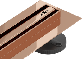 Mexen Flat 360° Slim swivel linear drain 70 cm, Rose gold - 1641070