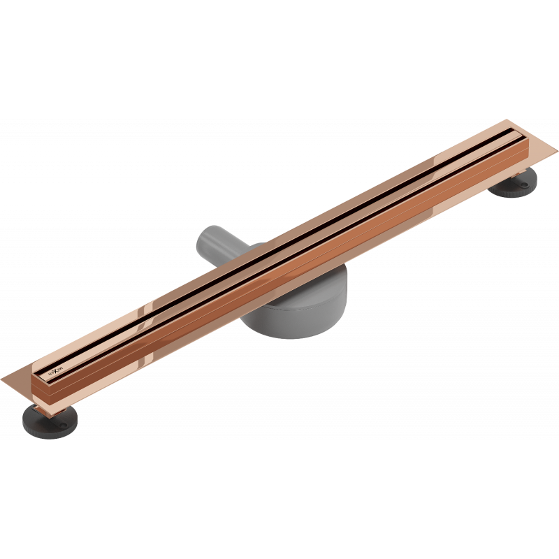 Mexen Flat 360° Slim rotary linear drain 70 cm, rose gold - 1641070