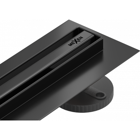 Mexen Flat 360° Slim swivel linear drain 120 cm, Black - 1741120
