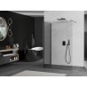 Mexen Kioto Walk-in Shower Screen 130 x 120 cm, Transparent, Brushed Gun Gray - 800-130-212-66-00-120