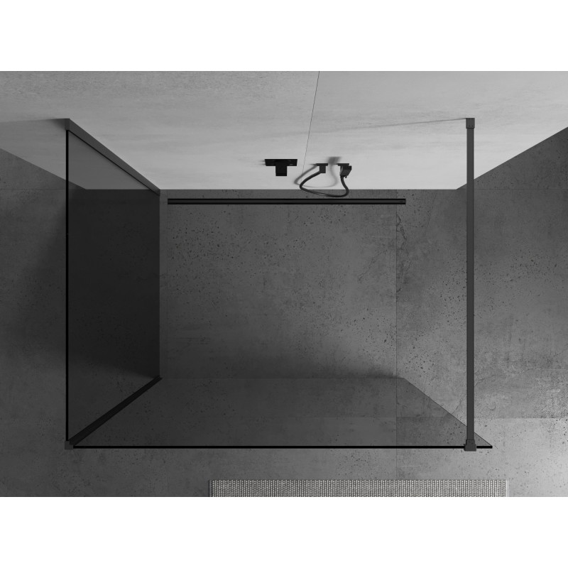 Mexen Kioto Walk-in Shower Screen 130 x 120 cm, Transparent, Brushed Gun Gray - 800-130-212-66-00-120