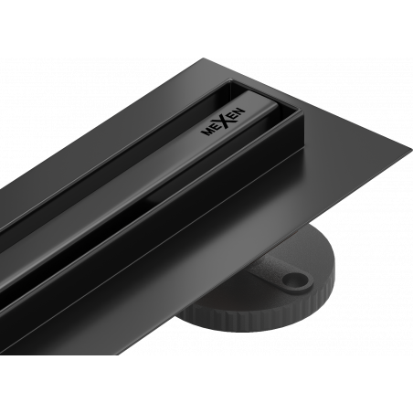 Mexen Flat 360° Slim rotary linear drain 110 cm, black - 1741110