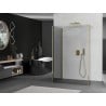 Mexen Kioto Walk-in Shower Screen 125 x 90 x 40 cm, transparent, gold - 800-125-090-221-50-00-040