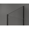 Mexen Kioto Walk-in Shower Screen 110 x 70 cm, Transparent, Black - 800-110-212-70-00-070