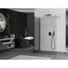Mexen Kioto Walk-in Shower Screen 135 x 70 cm, Transparent, Black - 800-135-212-70-00-070