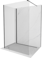 Mexen Kioto Walk-in Shower Wall 125 x 100 cm, transparent, black - 800-125-212-70-00-100