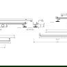 Mexen Flat Wall 2in1 linear wall drain 120 cm, Black - 1730120