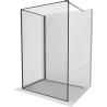 Mexen Kioto shower wall Walk-in 140 x 70 cm, black frame, black - 800-140-212-70-70-070