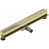 Mexen Flat Wall wall linear drain 2-in-1 60 cm, gold - 1530060