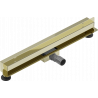Mexen Flat Wall wall linear drain 2in1 70 cm, gold - 1530070