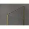 Mexen Kioto Walk-in Shower Wall 100 x 80 x 40 cm, Transparent, Brushed Gold - 800-100-080-221-55-00-040