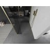 Mexen Kioto Walk-in Shower Wall 100 x 85 x 40 cm, transparent, brushed gold - 800-100-085-221-55-00-040