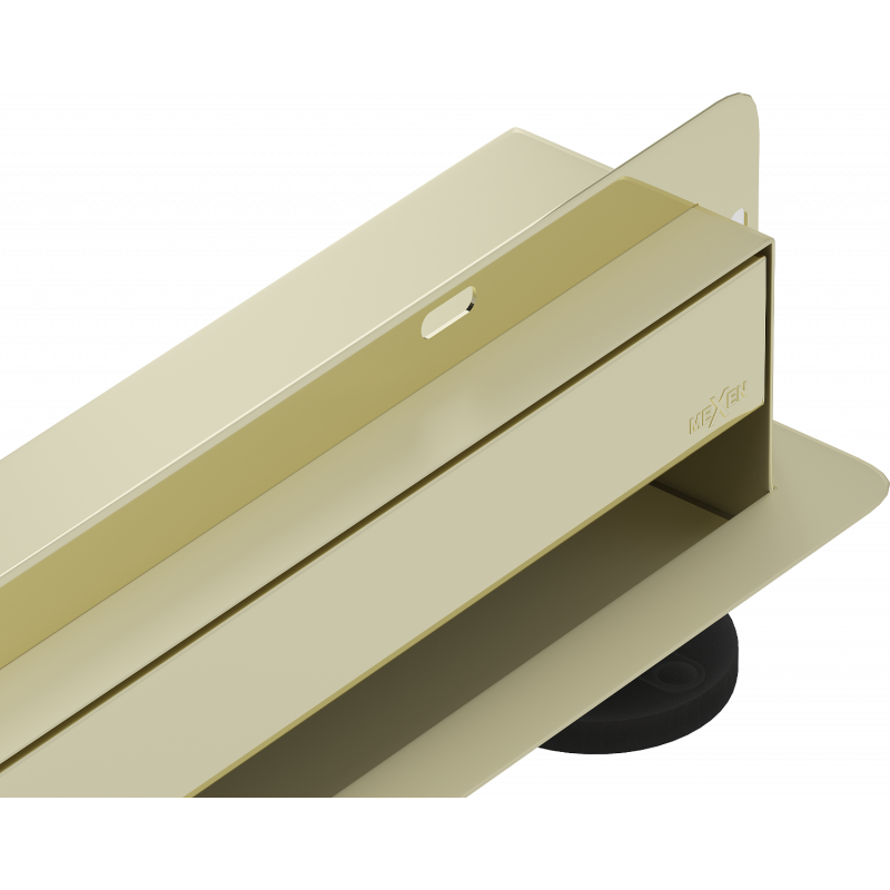Mexen Flat Wall 2-in-1 Wall Linear Drain 100 cm, Gold - 1530100