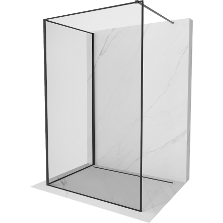 Mexen Kioto Walk-in Shower Wall 110 x 110 cm, Black Frame, Black - 800-110-212-70-70-110