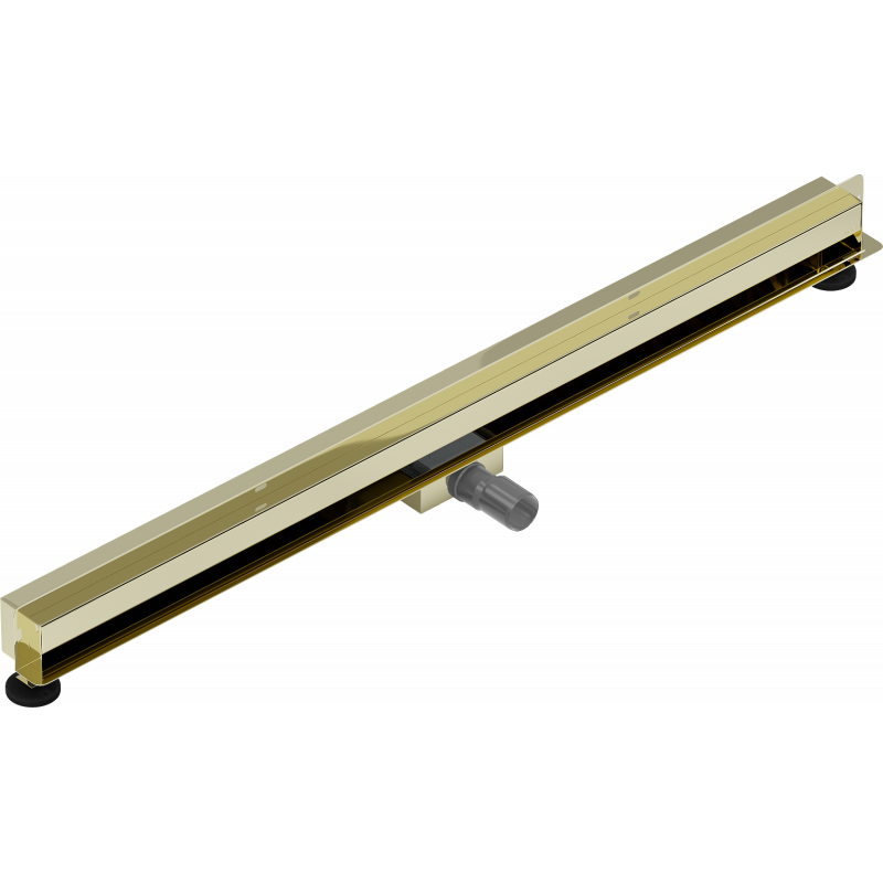 Mexen Flat Wall 2-in-1 Wall Linear Drain 120 cm, Gold - 1530120
