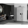 Mexen Kioto Walk-in Shower Wall 100 x 75 cm, Transparent, Gun Metal - 800-100-212-95-00-075