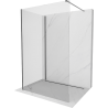 Mexen Kioto Walk-in Shower Wall 100 x 75 cm, Transparent, Gun Metal - 800-100-212-95-00-075