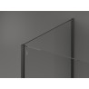 Mexen Kioto Walk-in Shower Wall 100 x 75 cm, Transparent, Gun Metal - 800-100-212-95-00-075