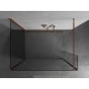 Mexen Kioto shower wall Walk-in 100 x 70 x 30 cm, transparent, rose gold - 800-100-070-221-60-00-030