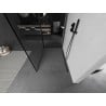 Mexen Kioto Walk-in Shower Wall 110 x 90 cm, Black Pattern, Gun Metal - 800-110-212-95-70-090
