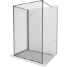 Mexen Kioto Walk-in Shower Wall 110 x 100 cm, Black Pattern, Gun Metal - 800-110-212-95-70-100