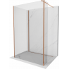 Mexen Kioto Walk-in Shower Wall 140 x 70 x 40 cm, transparent, rose gold - 800-140-070-221-60-00-040
