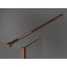 Mexen Kioto Walk-in Shower Wall 130 x 100 x 40 cm, transparent, rose gold - 800-130-100-221-60-00-040