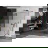Mexen Kioto Walk-in Shower Wall 135 x 100 x 40 cm, Transparent, Rose Gold - 800-135-100-221-60-00-040