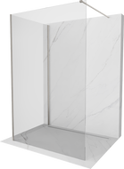 Mexen Kioto Walk-in Shower Wall 130 x 100 cm, Transparent, Brushed Nickel - 800-130-212-97-00-100