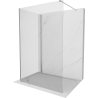 Mexen Kioto Walk-in Shower Wall 140 x 100 cm, transparent, brushed nickel - 800-140-212-97-00-100