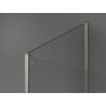 Mexen Kioto Walk-in Shower Wall 140 x 100 cm, transparent, brushed nickel - 800-140-212-97-00-100