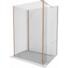 Mexen Kioto Walk-in Shower Screen 130 x 120 x 40 cm, transparent, rose gold - 800-130-120-221-60-00-040