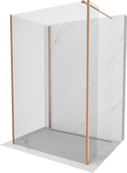 Mexen Kioto shower screen Walk-in 140 x 75 x 30 cm, transparent, brushed copper - 800-140-075-221-65-00-030