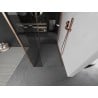 Mexen Kioto Walk-in Shower Wall 90 x 90 x 30 cm, transparent, brushed copper - 800-090-090-221-65-00-030