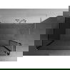Mexen Kioto Walk-in Shower Wall 140 x 110 x 40 cm, black pattern, chrome - 800-140-110-221-01-70-040