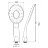 Mexen R-73 1-function shower handle, Chrome/White - 79573-02